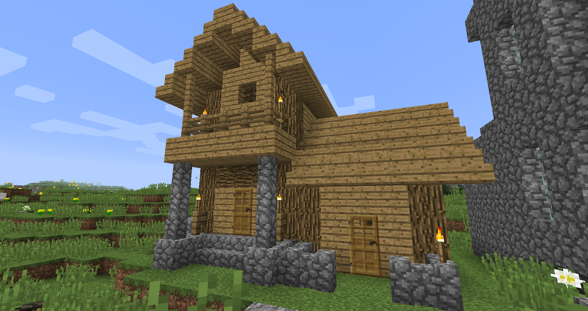 マインクラフト 村の建物を改造してオシャレにする Minecraft Minebox