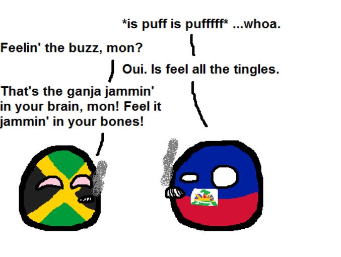 ジャマイカがハイチに大麻のやり方教えるよ (4)