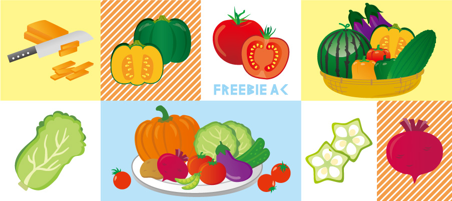 Freebie Ac 無料素材サイト情報 野菜のイラストや写真素材100点が無料 商用可
